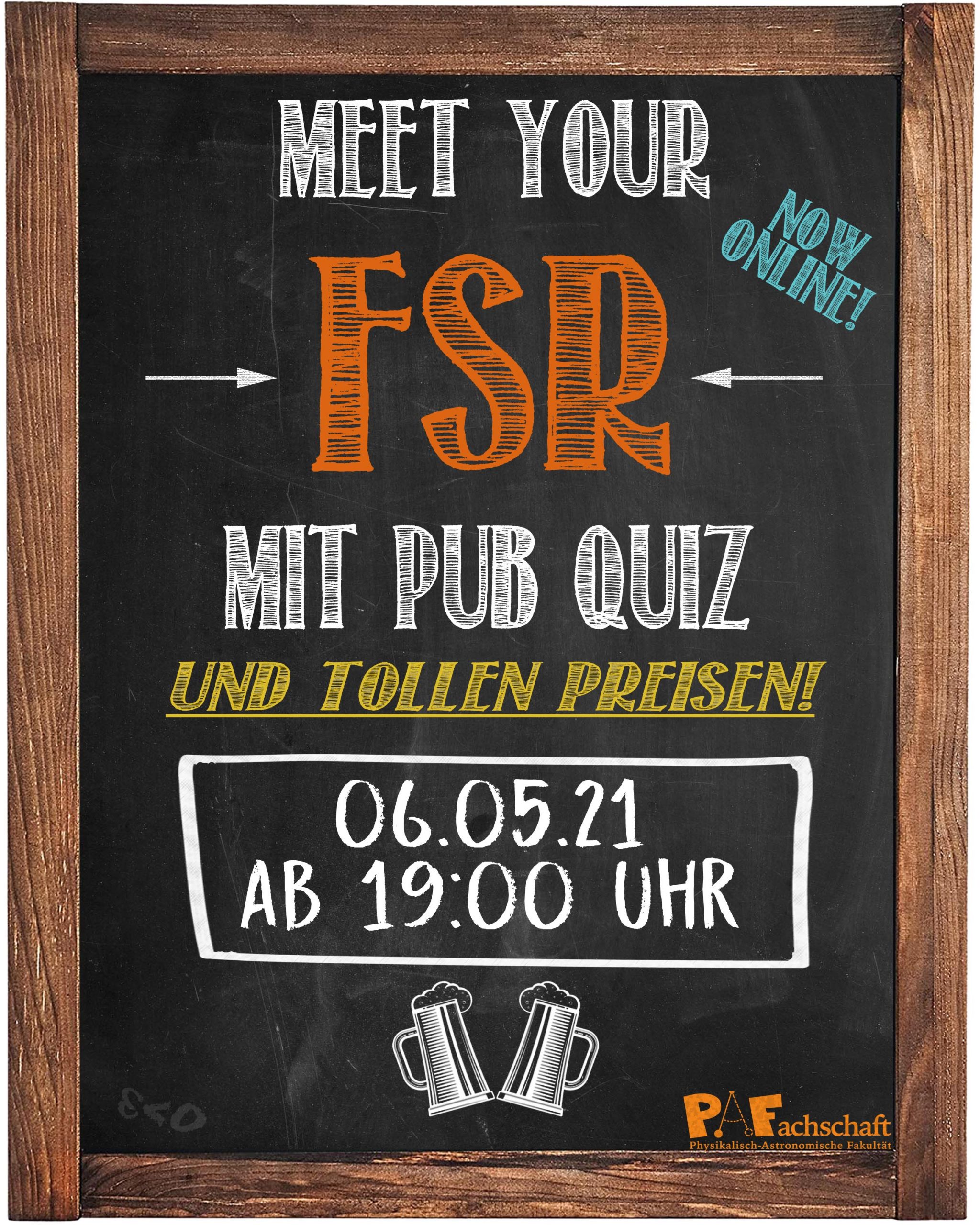 Read more about the article Meet Your FSR Pub-Quiz – 06.05.21 19:00Uhr