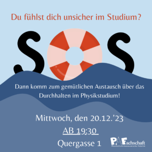 Mehr über den Artikel erfahren Gemütliches Beisammensein in der Quere: Physikstudium wir schaffen das!