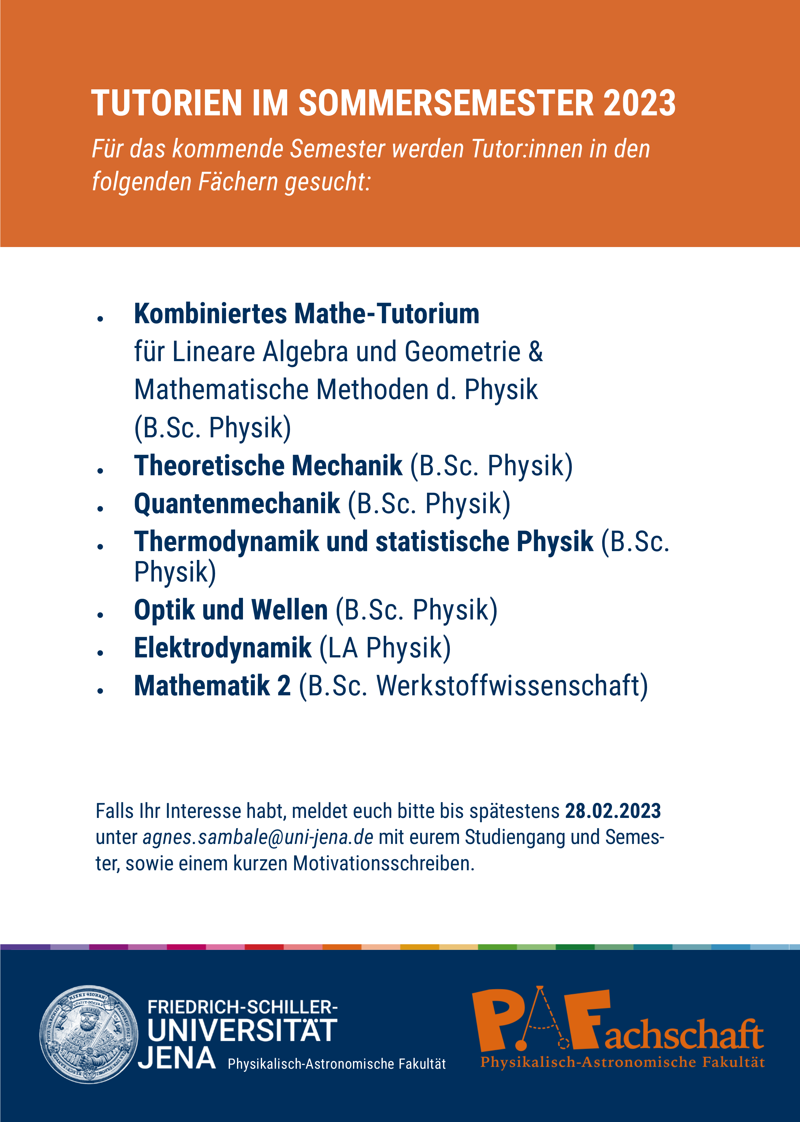 You are currently viewing Tutor:innen für Sommersemester 2023 gesucht