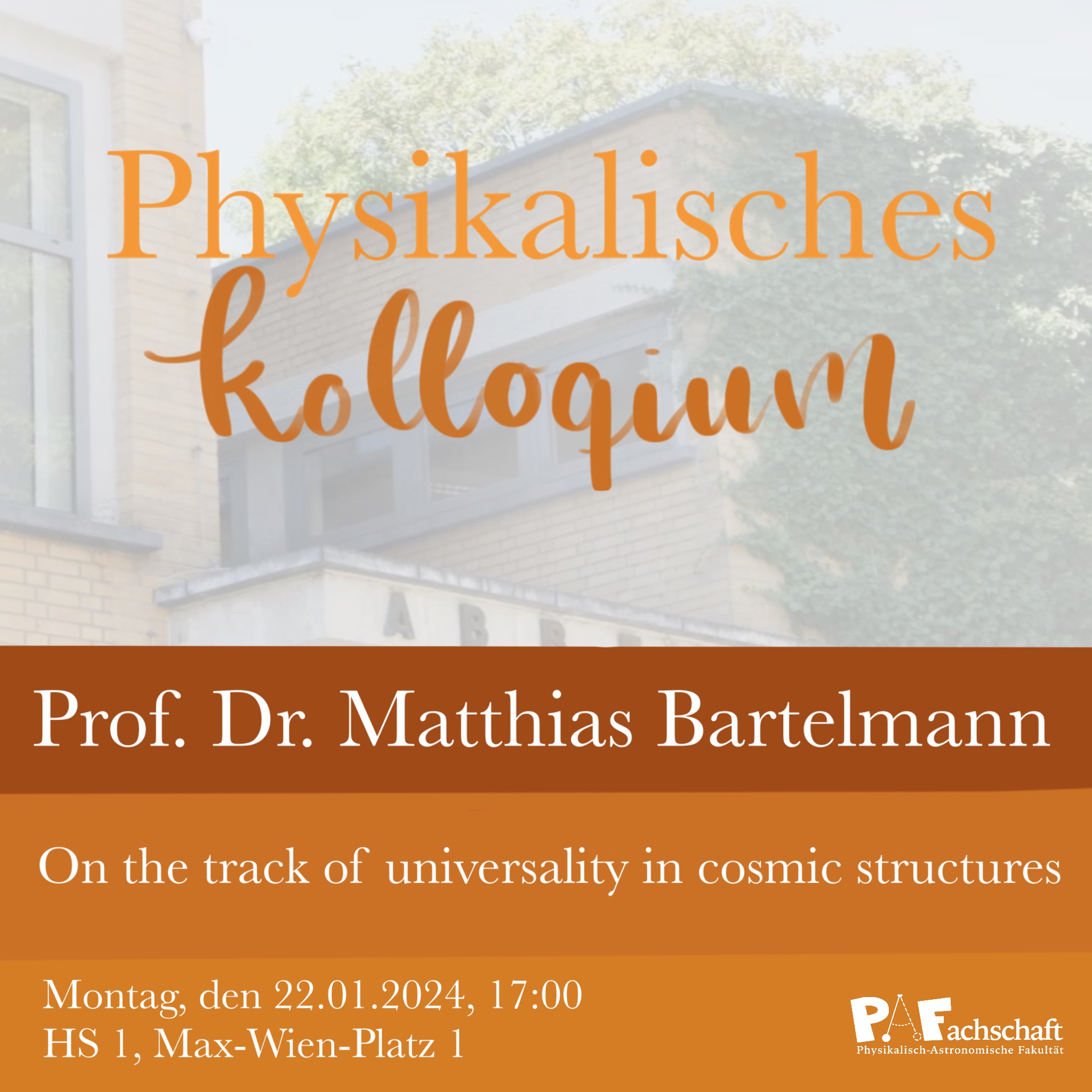 You are currently viewing Physikalisches Kolloquium 2024 – Prof. Bartelmann