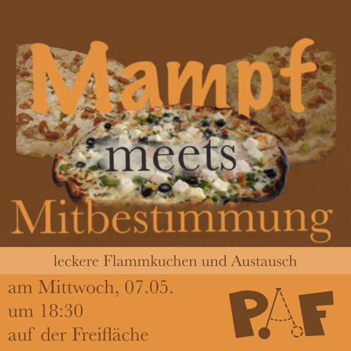 Mampf meets Mitbestimmung am 07.05. um 18:30 Uhr auf der Freifläche